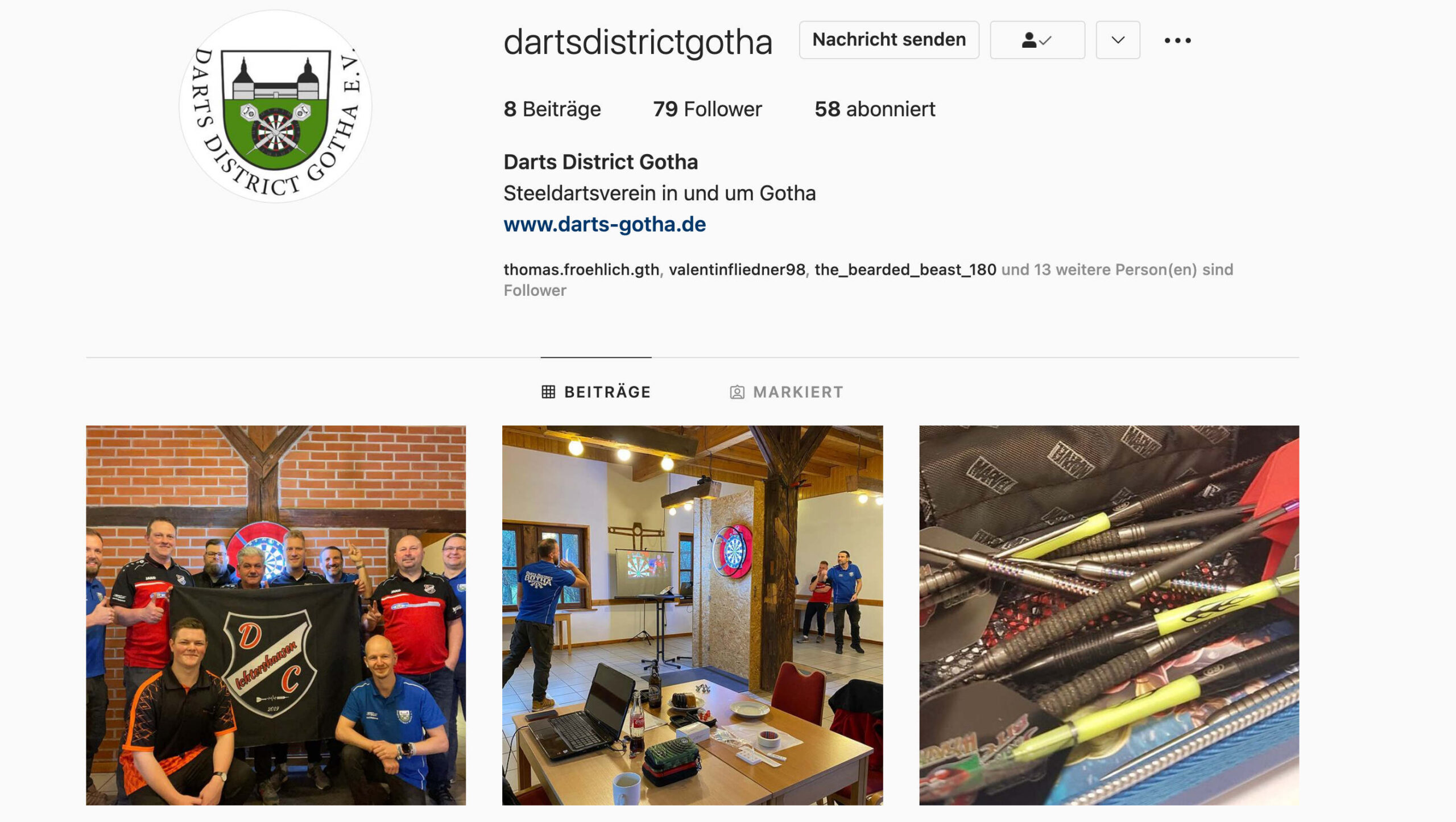Darts District Gotha auf Instagram